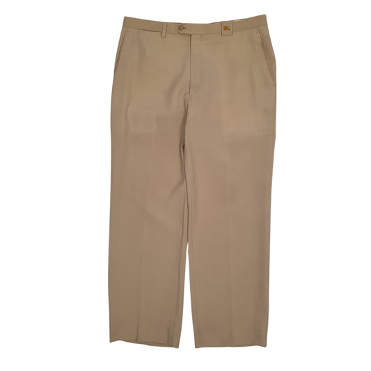 Mens Beige Burberry Formal Trousers