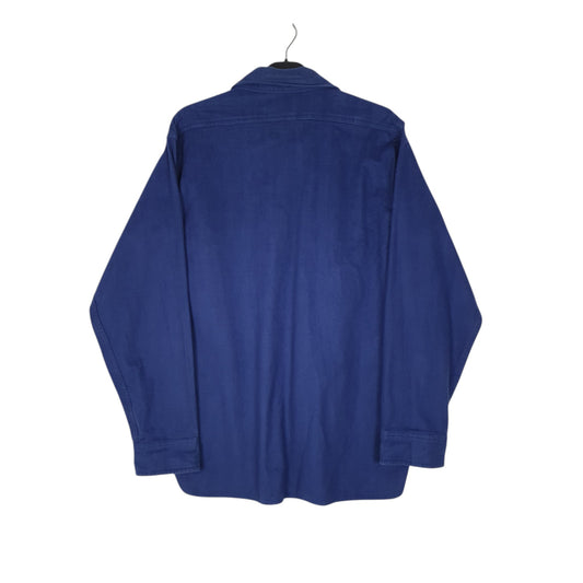 Mens Navy Woolrich Vintage 1980s Made In USA Chamois Shirt