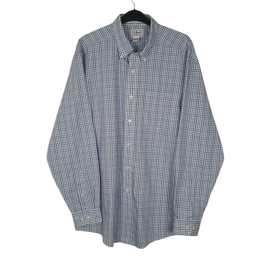 Mens Blue L.L.Bean Long Sleeve Shirt