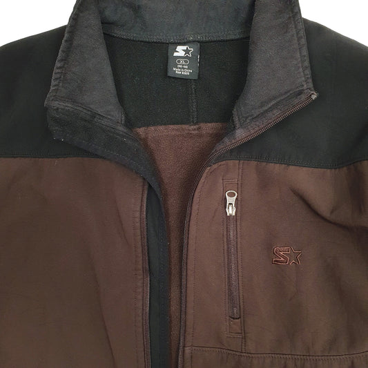 Mens Brown Starter Crewneck Coat