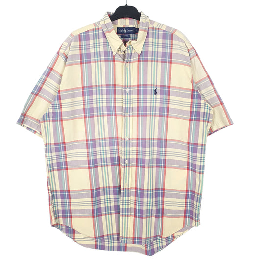 Mens Yellow Ralph Lauren Short Sleeve Shirt