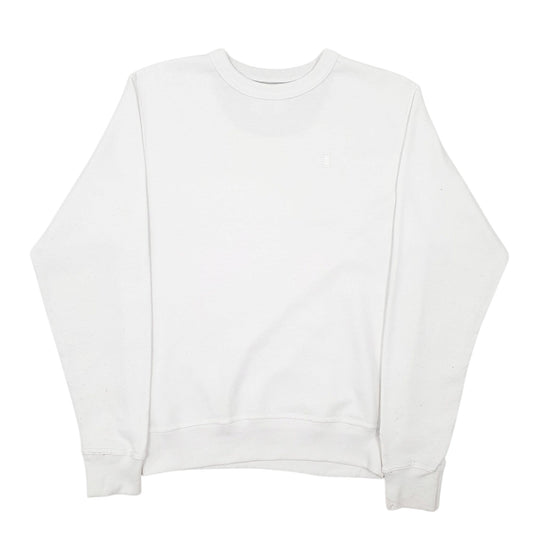 Mens White Champion Crewneck Jumper