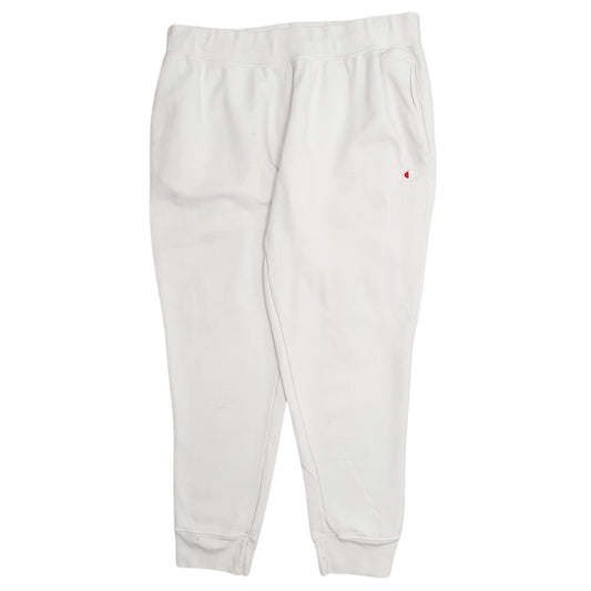 Mens White Champion Reverse Weave Jogger Trousers