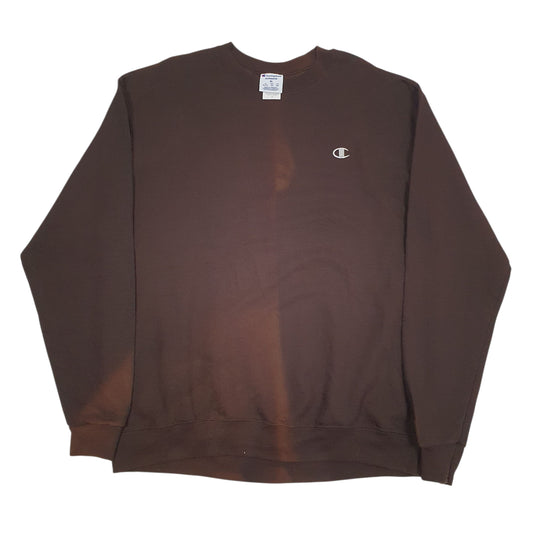 Mens Brown Champion Crewneck Jumper