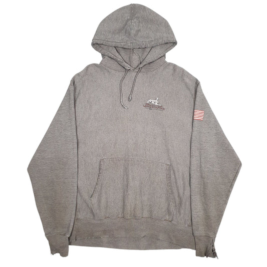 Mens Grey Champion Reverse Weave Hoodie Jumper
