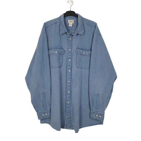 Mens Blue L.L.Bean Long Sleeve Shirt