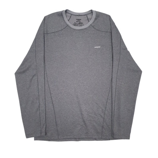 Mens Grey Patagonia Capilene Long Sleeve T Shirt