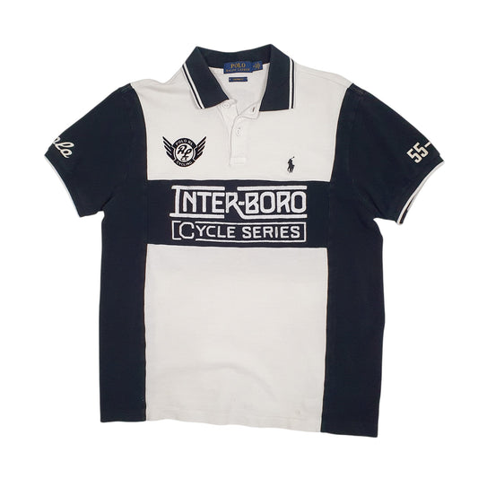 Mens White Polo Ralph Lauren New York Interboro Cycle Series Short Sleeve Polo Shirt