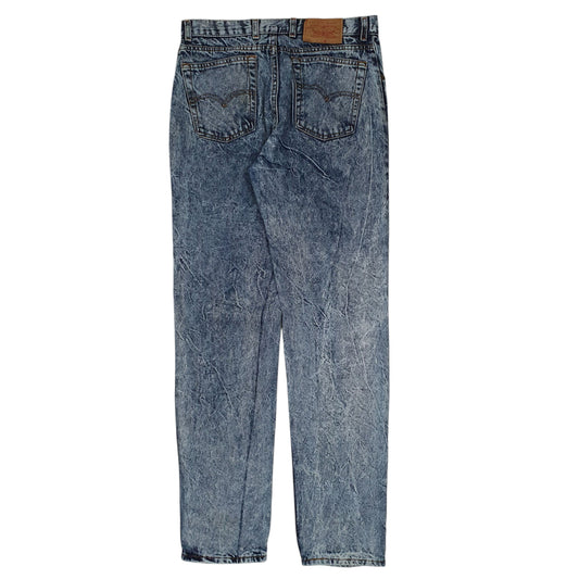 Mens Blue Levis Acid Wash Vintage 00s Tapered Jeans
