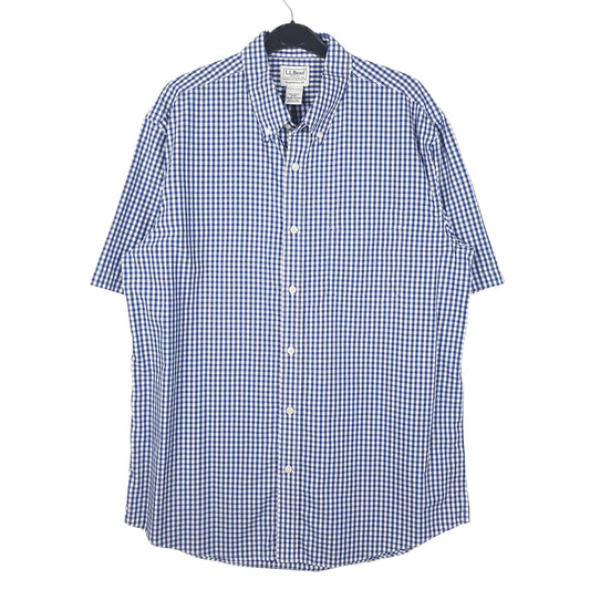Mens Blue L.L.Bean Short Sleeve Shirt