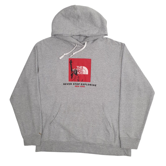 Mens Grey The North Face New York Hoodie Jumper