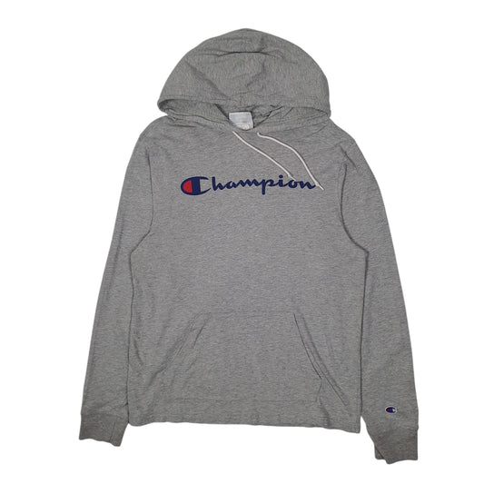Mens Grey Champion Lightweight Hoodie Jumper