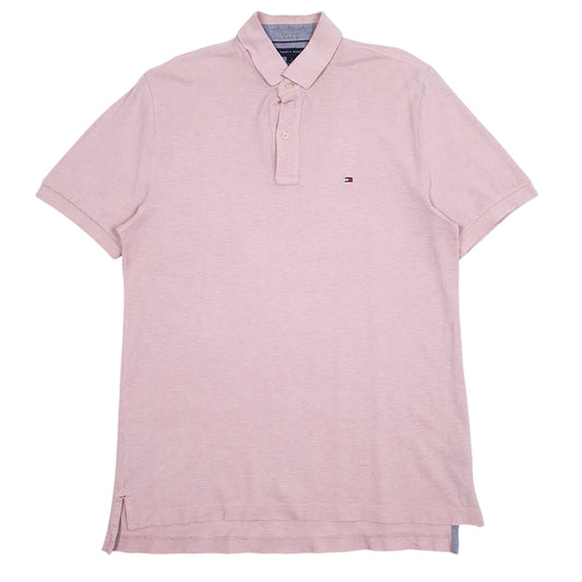 Mens Pink Tommy Hilfiger Short Sleeve Polo Shirt