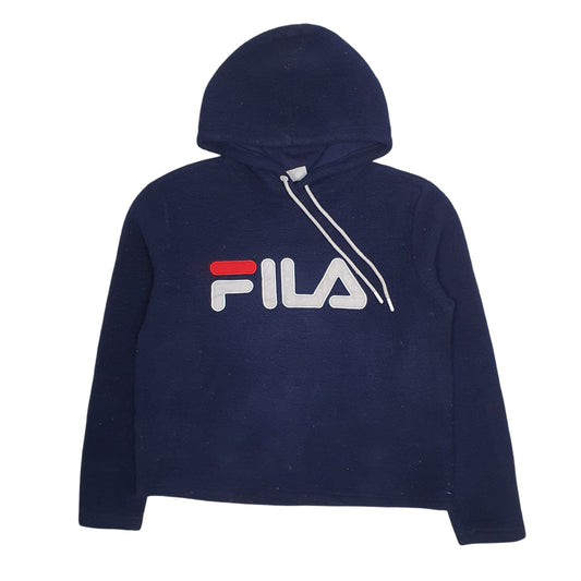 Womens Navy Fila Hoodie Jumper