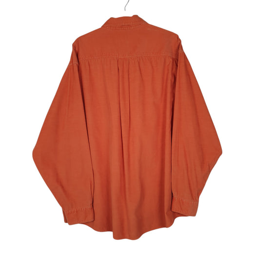 Mens Orange L.L.Bean Corduroy Shirt
