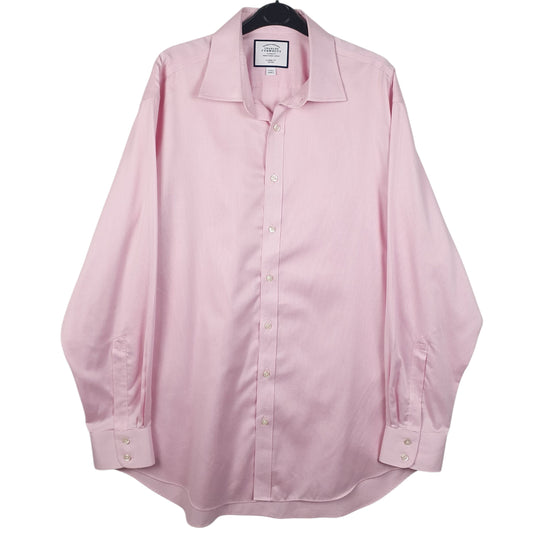 Mens Pink Charles Tyrwhitt Long Sleeve Shirt