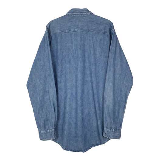 Mens Blue L.L.Bean Vintage 1970s 1980s Denim Made In USA Shirt