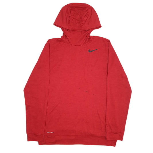 Mens Red Nike Dri-Fit Hoodie Jumper