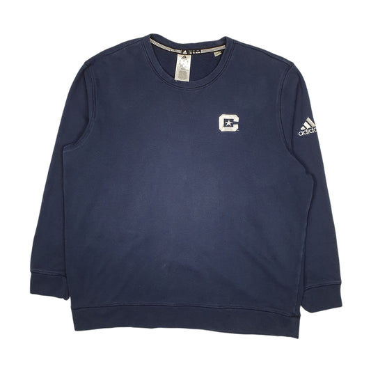 Mens Navy Adidas Crewneck Jumper