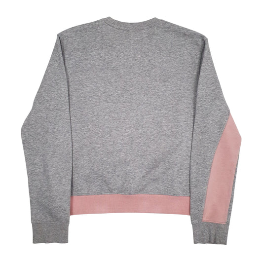 Womens Grey Adidas Spellout Crewneck Jumper