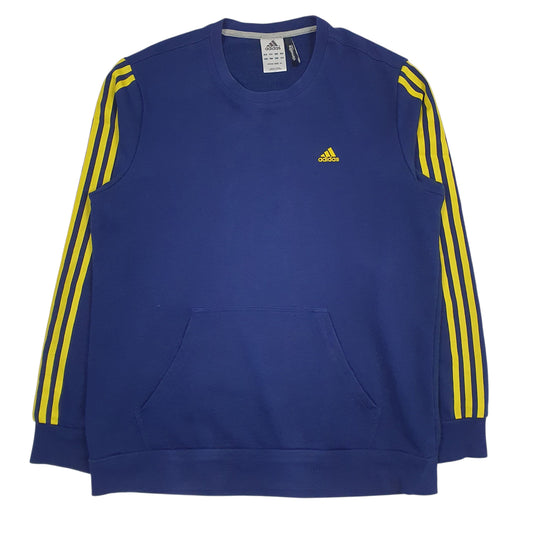 Mens Navy Adidas Climalite Crewneck Jumper