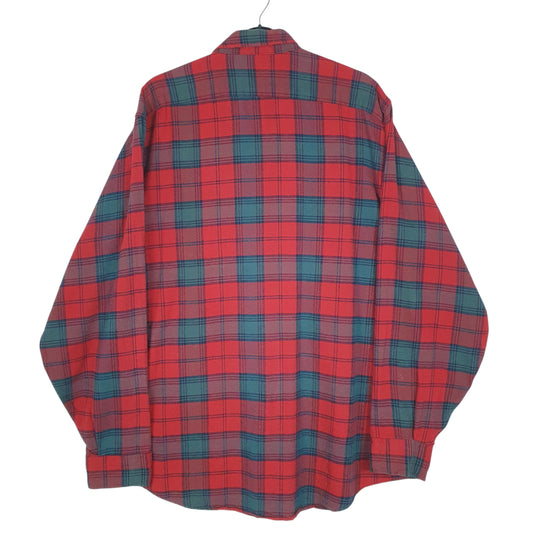 Mens Red L.L.Bean Flannel Vintage 90s Made In USA Shirt