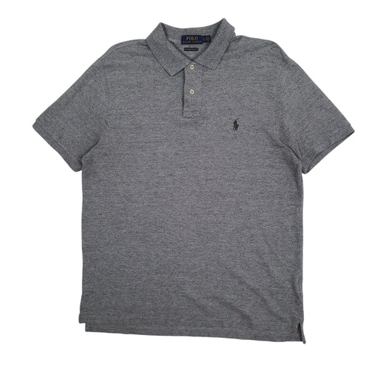 Mens Grey Polo Ralph Lauren Custom Slim Fit Short Sleeve Polo Shirt