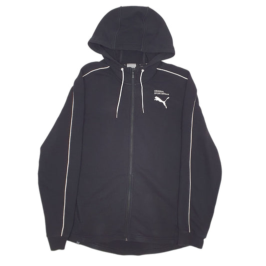 Mens Black Puma Full Zip Jumper