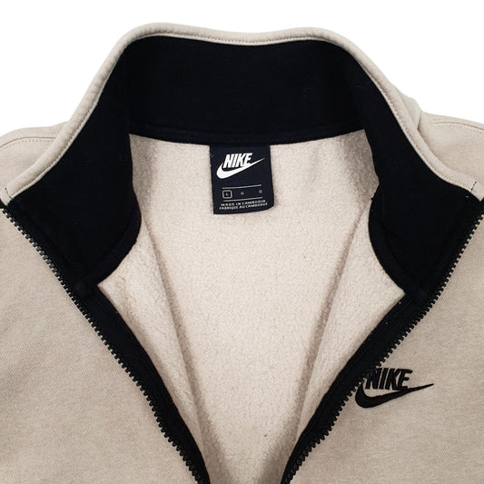 Mens Beige Nike Quarter Zip Jumper