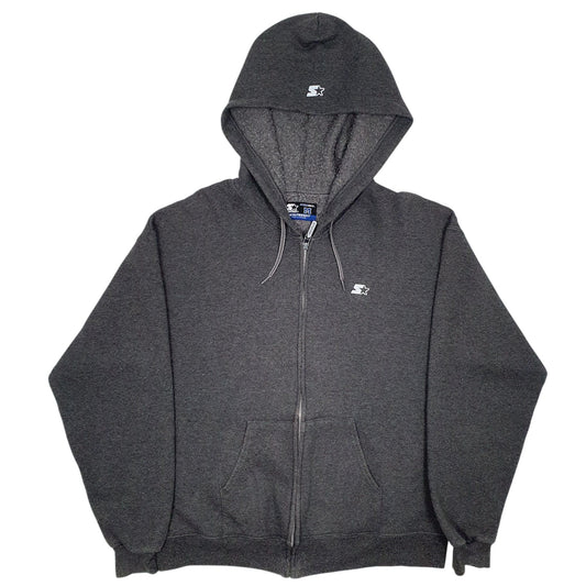 Mens Grey Starter Heavyweight Full Zip Jumper