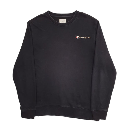 Mens Black Champion Crewneck Jumper