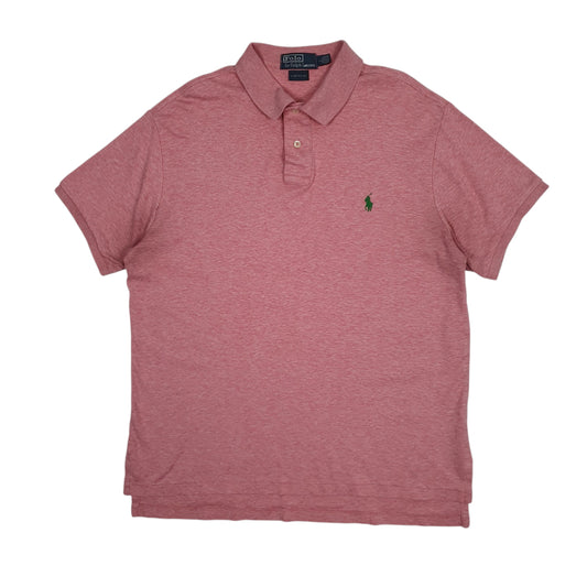 Mens Pink Polo Ralph Lauren Short Sleeve Polo Shirt