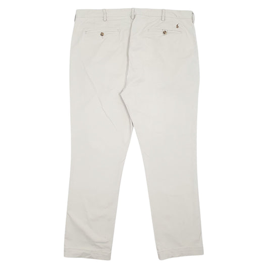 Mens Cream Polo Ralph Lauren Stretch Straight Fit Trousers