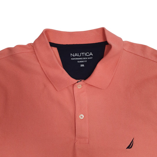 Mens Pink Nautica Polo Shirt
