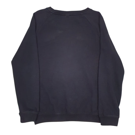Womens Black Adidas Spellout Crewneck Jumper