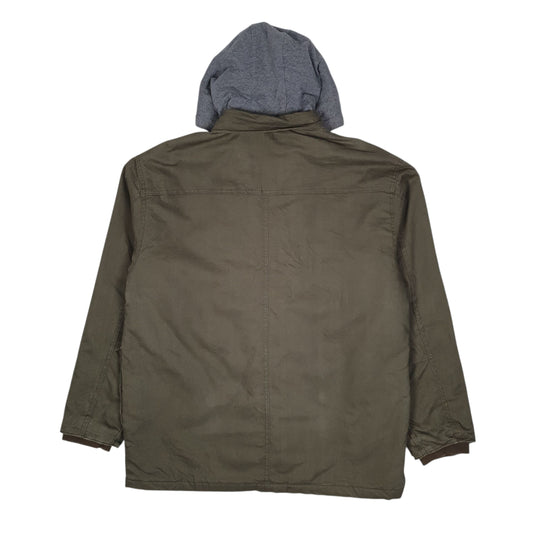 Mens Green Dickies Shacket Hoodie Chore Coat