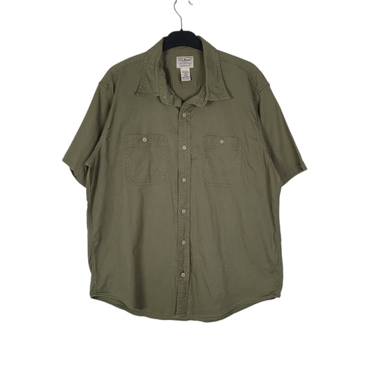 Mens Green L.L.Bean Short Sleeve Shirt