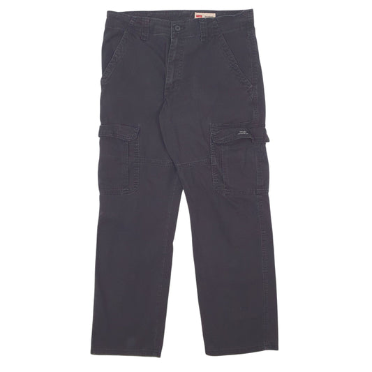 Mens Black Wrangler Cargo Trousers