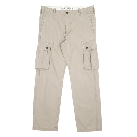 Mens Beige Dockers Cargo Trousers
