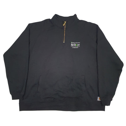 Mens Black Carhartt Quarter Zip Jumper