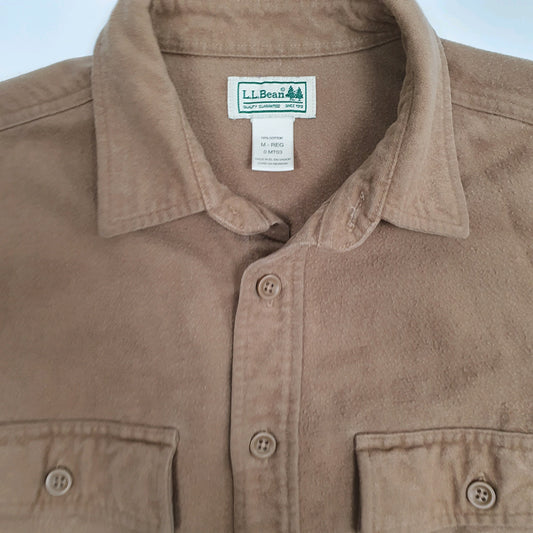 Mens Beige L.L.Bean Chamois Shirt