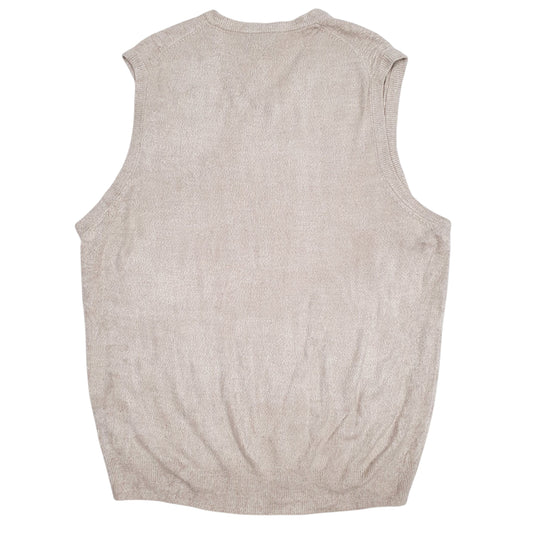 Mens Beige Dockers Vest Jumper
