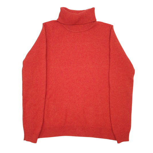 Womens Orange WoolOvers Turtle Neck Jumper