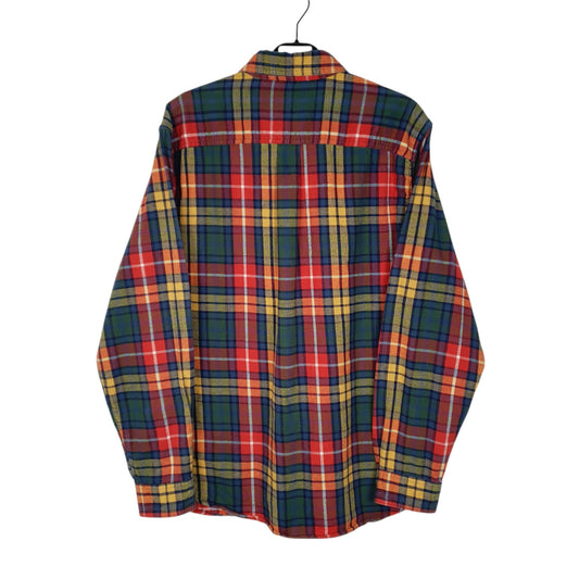 Mens Blue L.L.Bean Thick Flannel Plaid Shirt