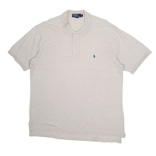 Mens Beige Polo Ralph Lauren Short Sleeve Polo Shirt