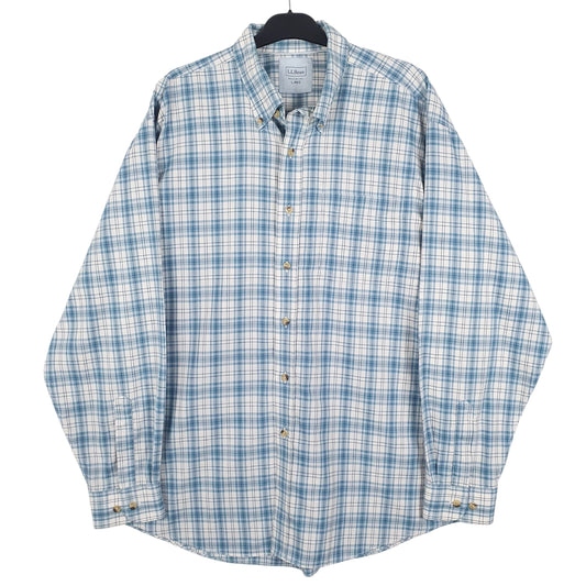Mens Blue L.L.Bean Long Sleeve Shirt