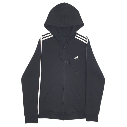 Mens Black Adidas Full Zip Jumper