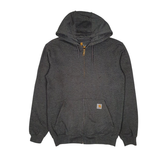 Mens Grey Carhartt Hoodie Full Zip Jumper