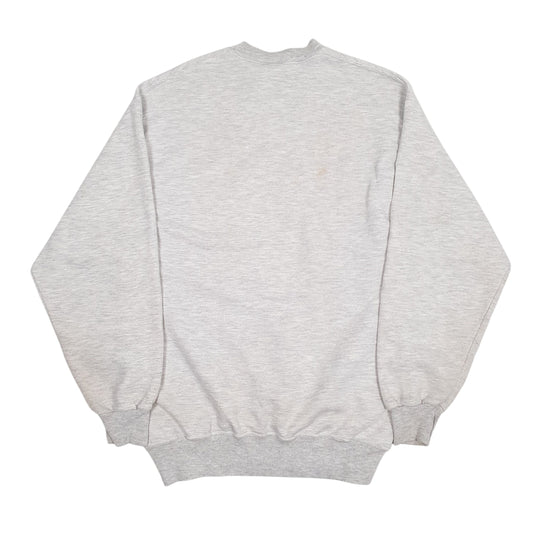 Mens Grey Jerzees Army Crewneck Jumper