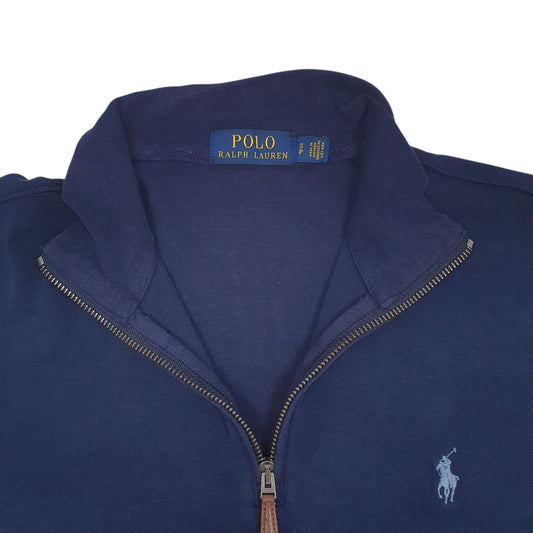 Mens Navy Polo Ralph Lauren Quarter Zip Jumper